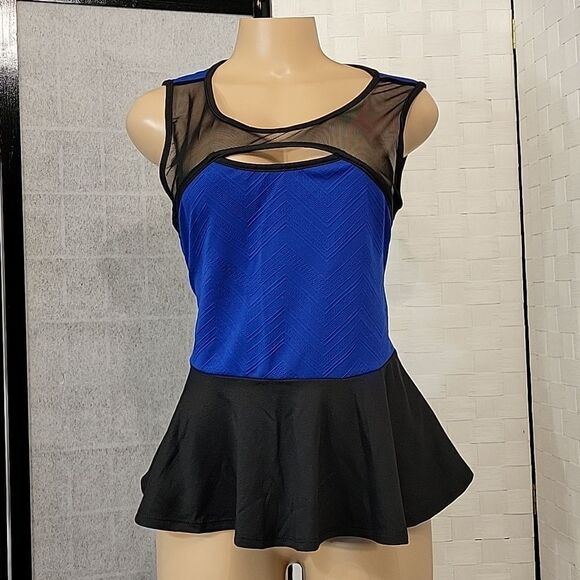 BRAND NEW VIBE SLEEVELESS KEYHOLE DESIGN WITH MESH LACE TOP - Picture 12 of 13